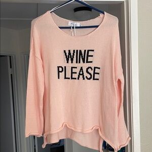 Miracle Blush Sweater with Black Accents